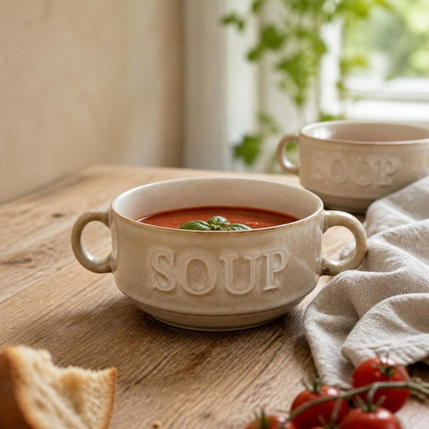 Cosy & Trendy Cuencos de Sopa Creme ø 12 cm / 450 ml - 4 piezas