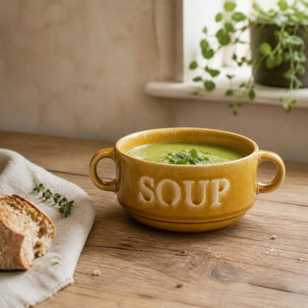 Cosy & Trendy Cuencos de Sopa Ocre ø 12 cm / 450 ml - 4 piezas