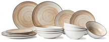 Juego de vajilla Cosy & Trendy Sintra Terracotta 16 piezas / 4 personas - 4 platos de cena, 4 platos de desayuno, 4 platos hondos y 4 cuencos
