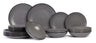 Set de vajilla Cosy & Trendy Speckle - Gris 18 piezas / 6 personas - 6 platos llanos, 6 platos hondos y 6 platos de desayuno