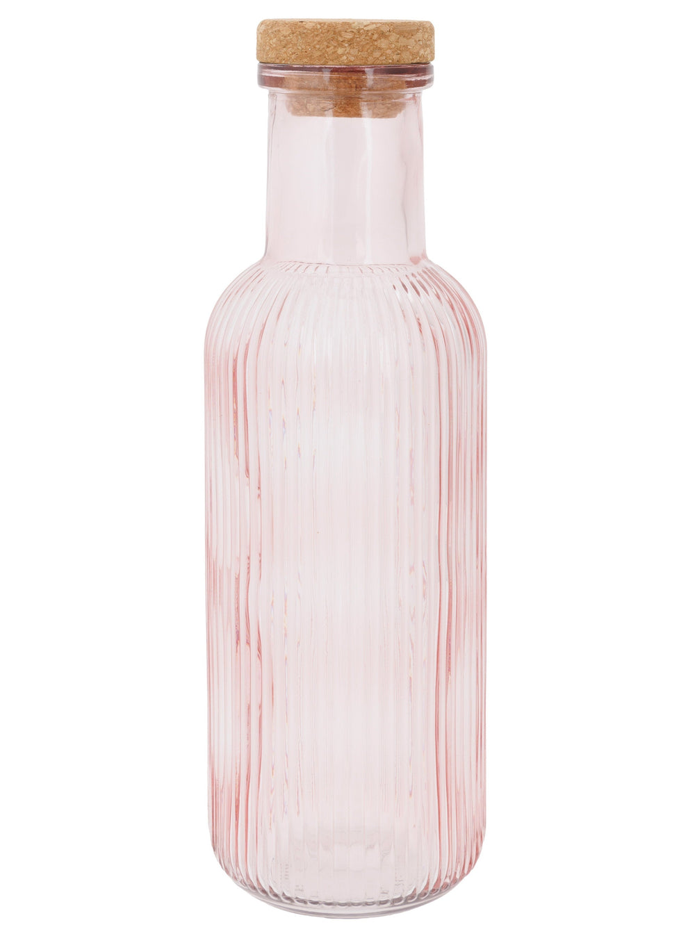 Cosy & Trendy Jarra con corcho - Jarra de agua - Raya - Rosa - 1 litro