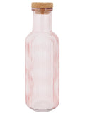Cosy & Trendy Jarra con corcho - Jarra de agua - Raya - Rosa - 1 litro