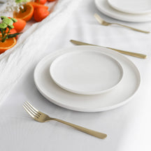 Platos para desayuno / postre Cosy & Trendy Moon White ø 19 cm - 4 unidades