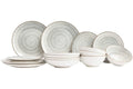 Juego de vajilla Cosy & Trendy Sintra Dusty Blue 16 piezas / 4 personas - 4 platos de cena, 4 platos de desayuno, 4 platos hondos y 4 cuencos