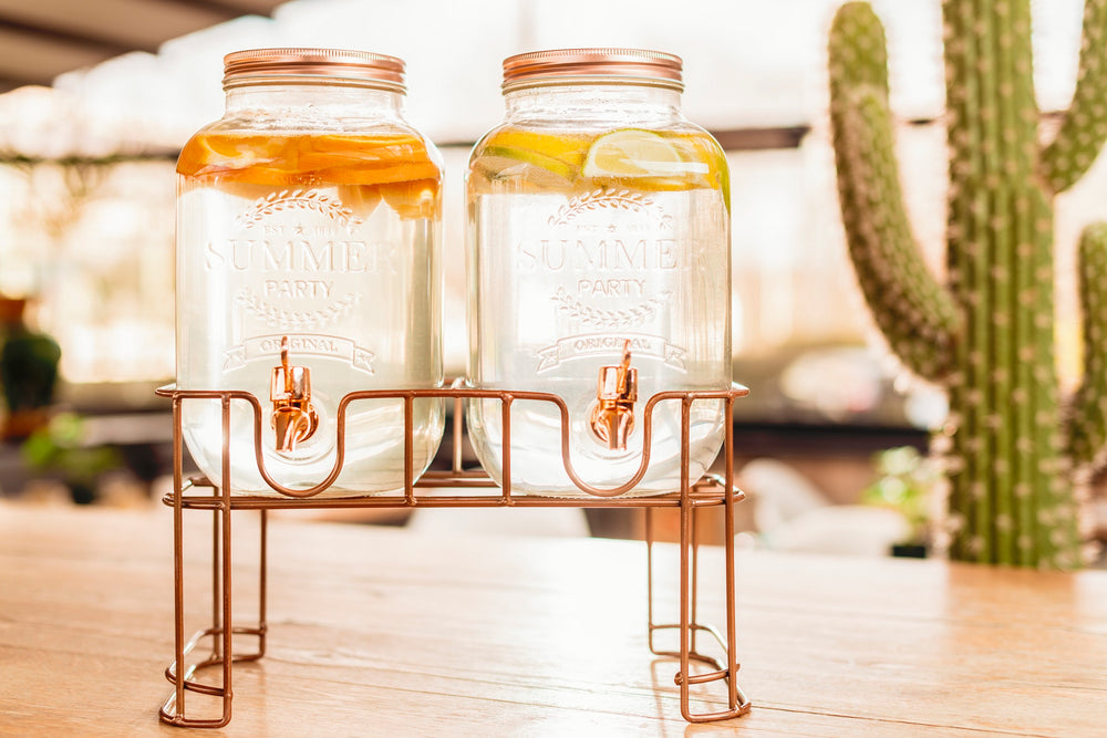 Dispensador de bebidas con soporte Cosy & Trendy - Cobre - 2 x 3 litros