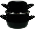 Cosy & Trendy Olla para mejillones - Esmalte - Apta para inducción - Negro - ø 18 cm / 2.8 litros - capa antiadherente esmaltada