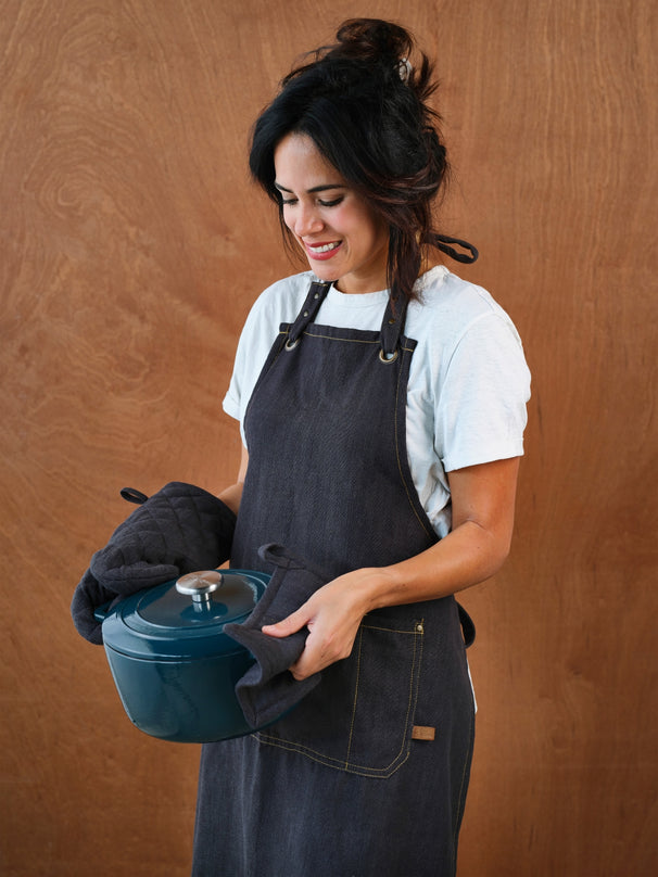 Delantal de cocina Cosy & Trendy D'nim azul oscuro