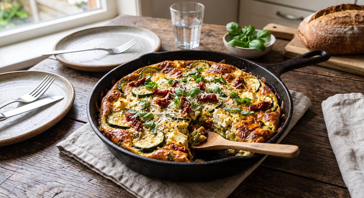 Una sabrosa frittata al horno que pones directamente en la mesa.