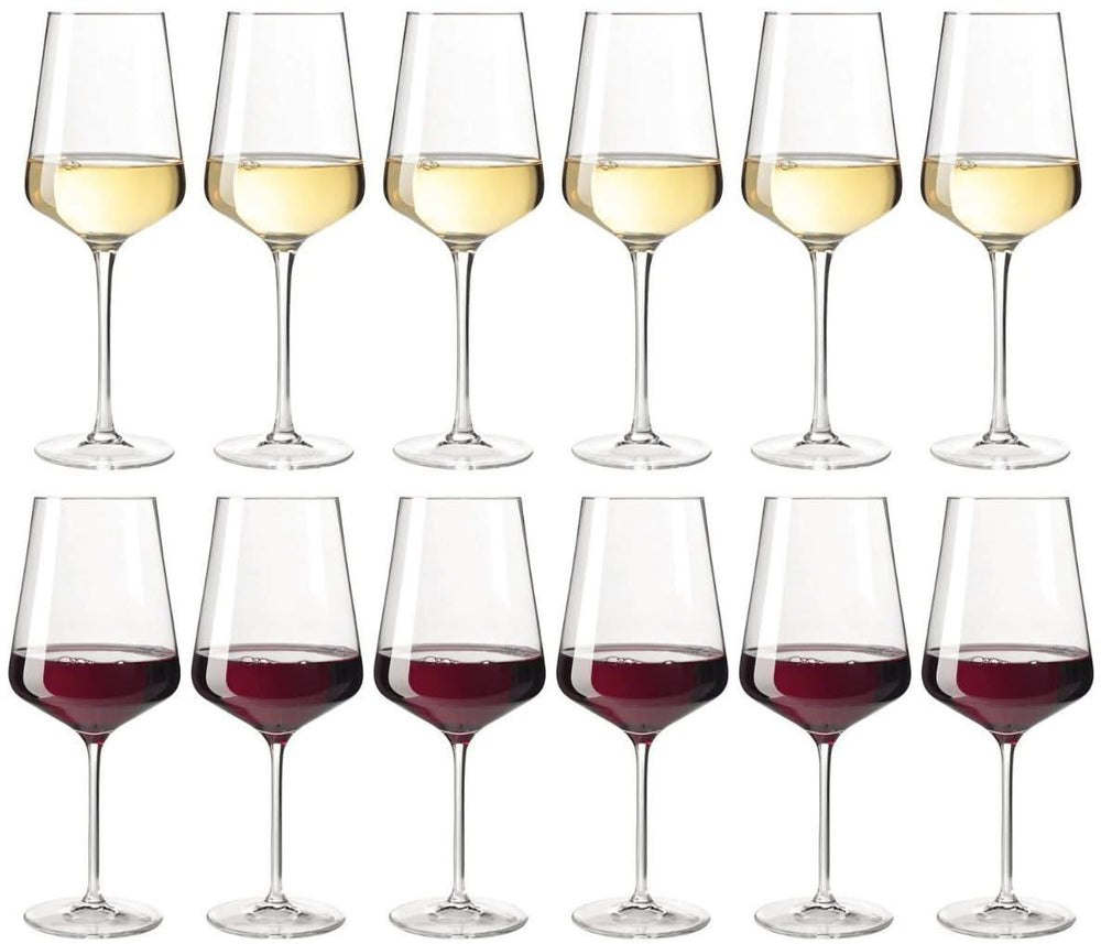 Set de Copas de Vino Leonardo (Copas de Vino Tinto + Copas de Vino Blanco) - Puccini - Set de 12 piezas