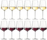 Set de Copas de Vino Leonardo (Copas de Vino Tinto + Copas de Vino Blanco) - Puccini - Set de 12 piezas