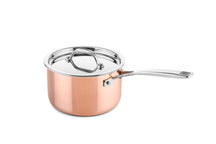 Set de ollas DUCQ de cobre 6 piezas - Olla ø 20, 20, 24 cm & cazo ø 16 cm & cacerola ø 28 cm & sartén ø 26 cm + tapas