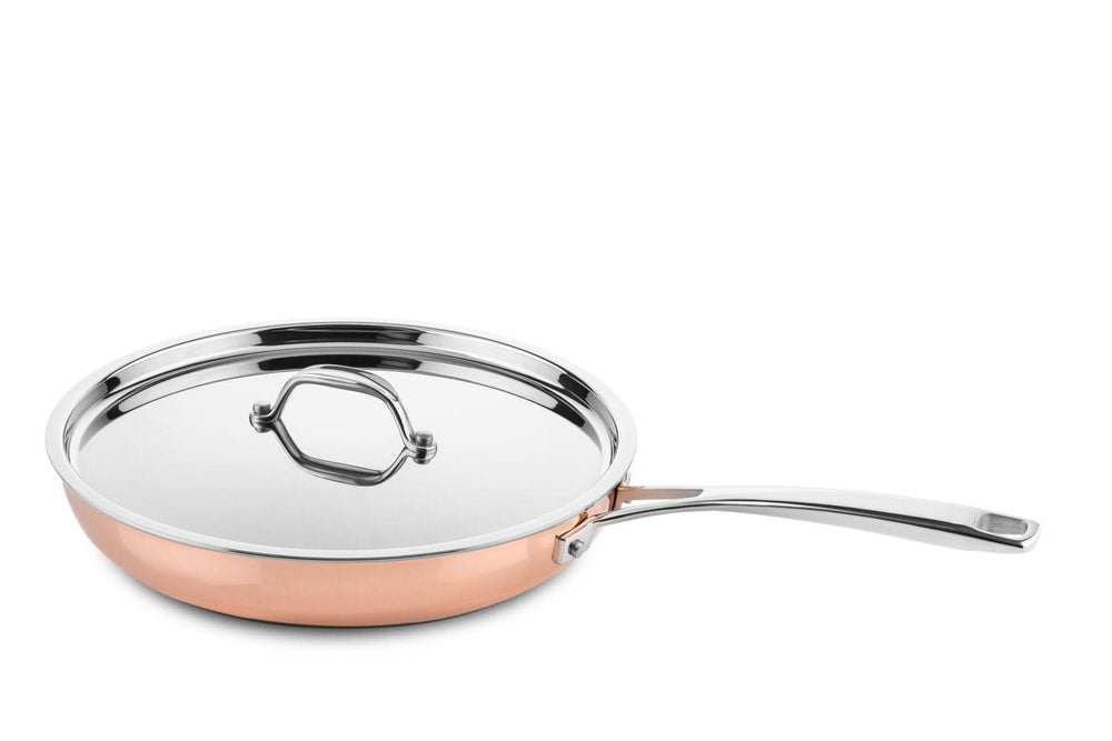 Set de ollas DUCQ de cobre 6 piezas - Olla ø 20, 20, 24 cm & cazo ø 16 cm & cacerola ø 28 cm & sartén ø 26 cm + tapas