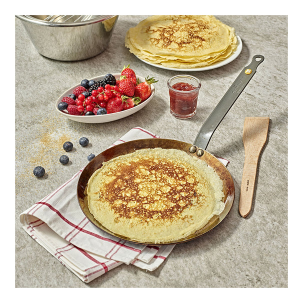 Sartén para panqueques / crepes De Buyer Carbon Plus - Acero laminado - ø 30 cm - sin recubrimiento antiadherente