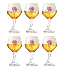 Vasos de cerveza Delirium con pie - 330 ml - 6 unidades