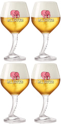 Vasos de cerveza Delirium con pie 330 ml - 4 piezas