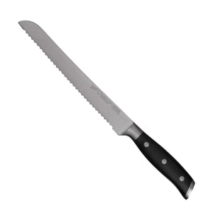 Diamant Sabatier Broodmes Integra 22 cm met zwart heft, vrijstaand op witte achtergrond