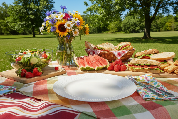 Cookinglife Platos de Cena - CampVibe - Exterior - Plástico - Irrompibles - Blanco ø 28 cm - 4 piezas