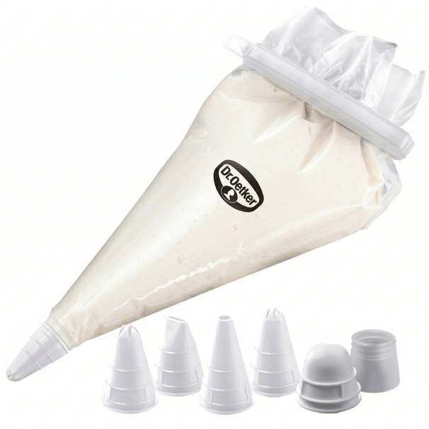 Dr. Oetker Manga Pastelera Desechable - 10 unidades - con 4 boquillas