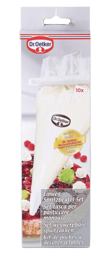 Dr. Oetker Manga Pastelera Desechable - 10 unidades - con 4 boquillas