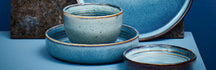 ONA Platos de desayuno / Platos de postre Duna Blue ø 21 cm - 4 piezas