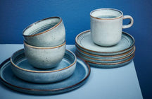 ONA Platos de desayuno / Platos de postre Duna Blue ø 21 cm - 4 piezas