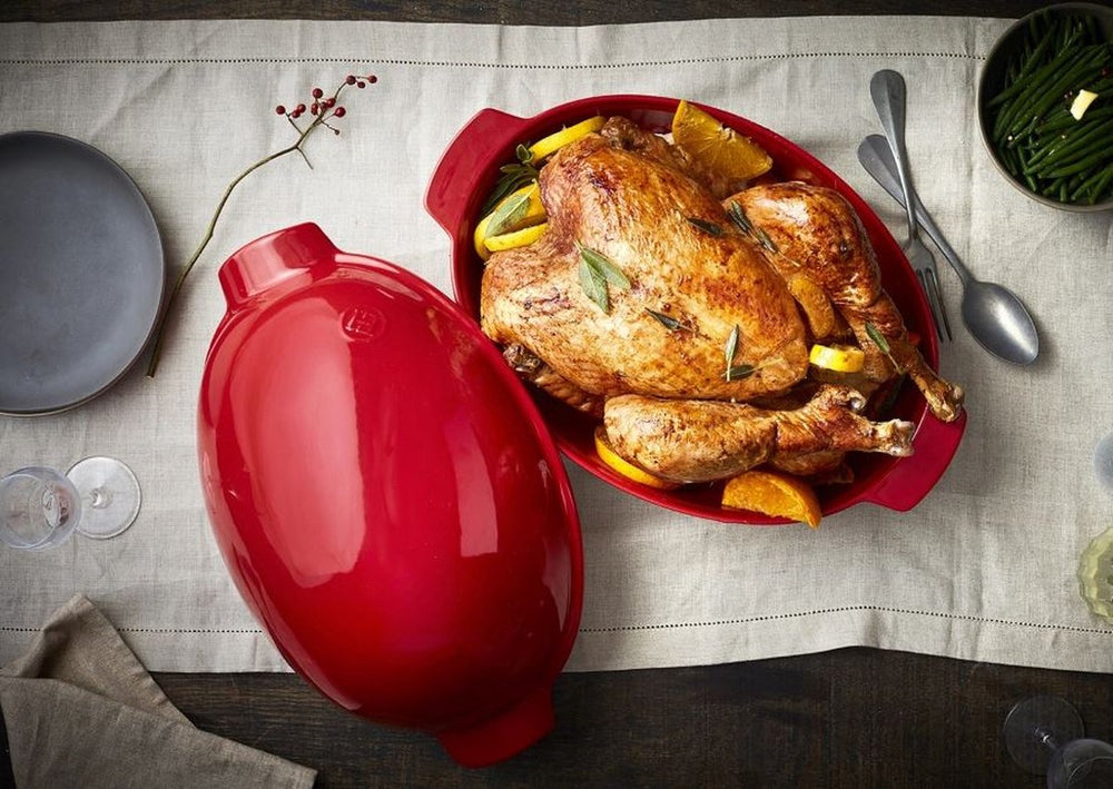 Emile Henry Fuente para asar Pollo - Grand Cru - 42 x 28 x 22 cm / 8 litros