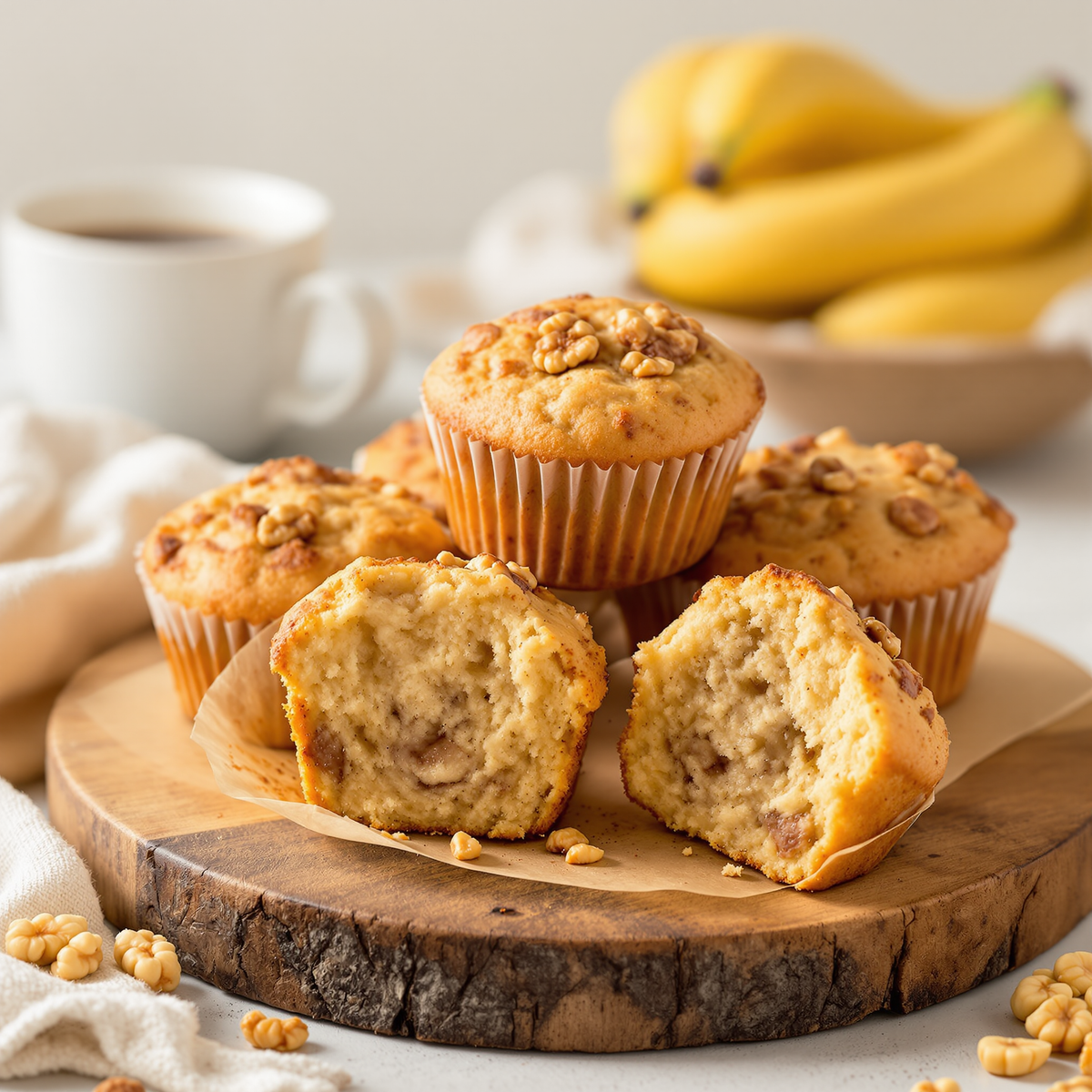 Muffins saludables con plátano, dátiles y un toque de canela