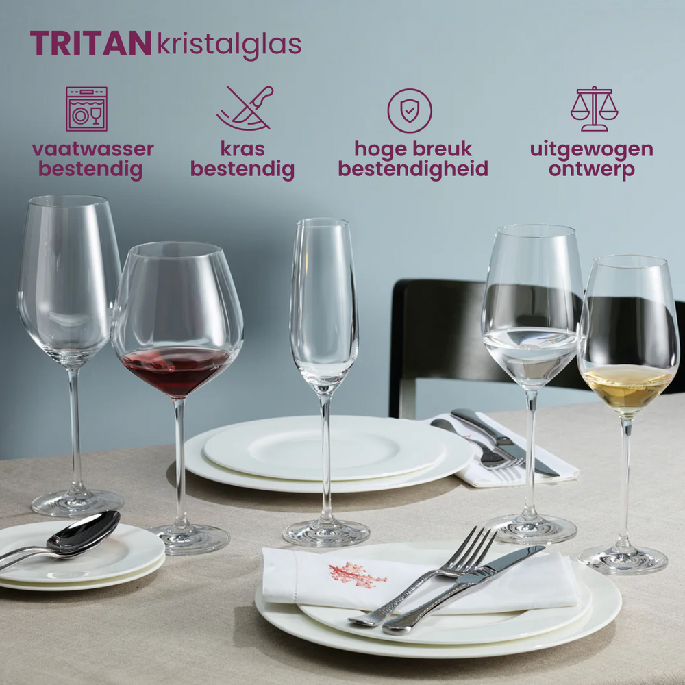 Schott Zwiesel Juego de copas de vino Fortissimo 12 piezas - Copas de vino blanco, copas de vino tinto y copas de borgoña