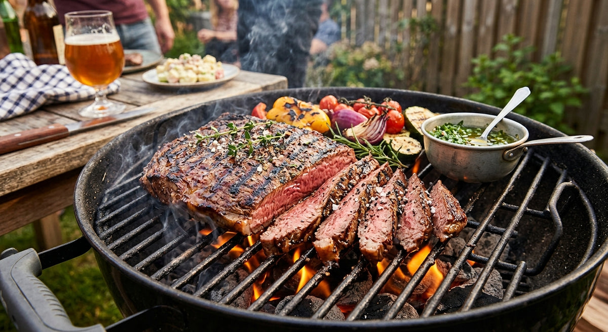 ¡Disfruta de la emoción de cocinar al aire libre con este suculento filete de Bavette!