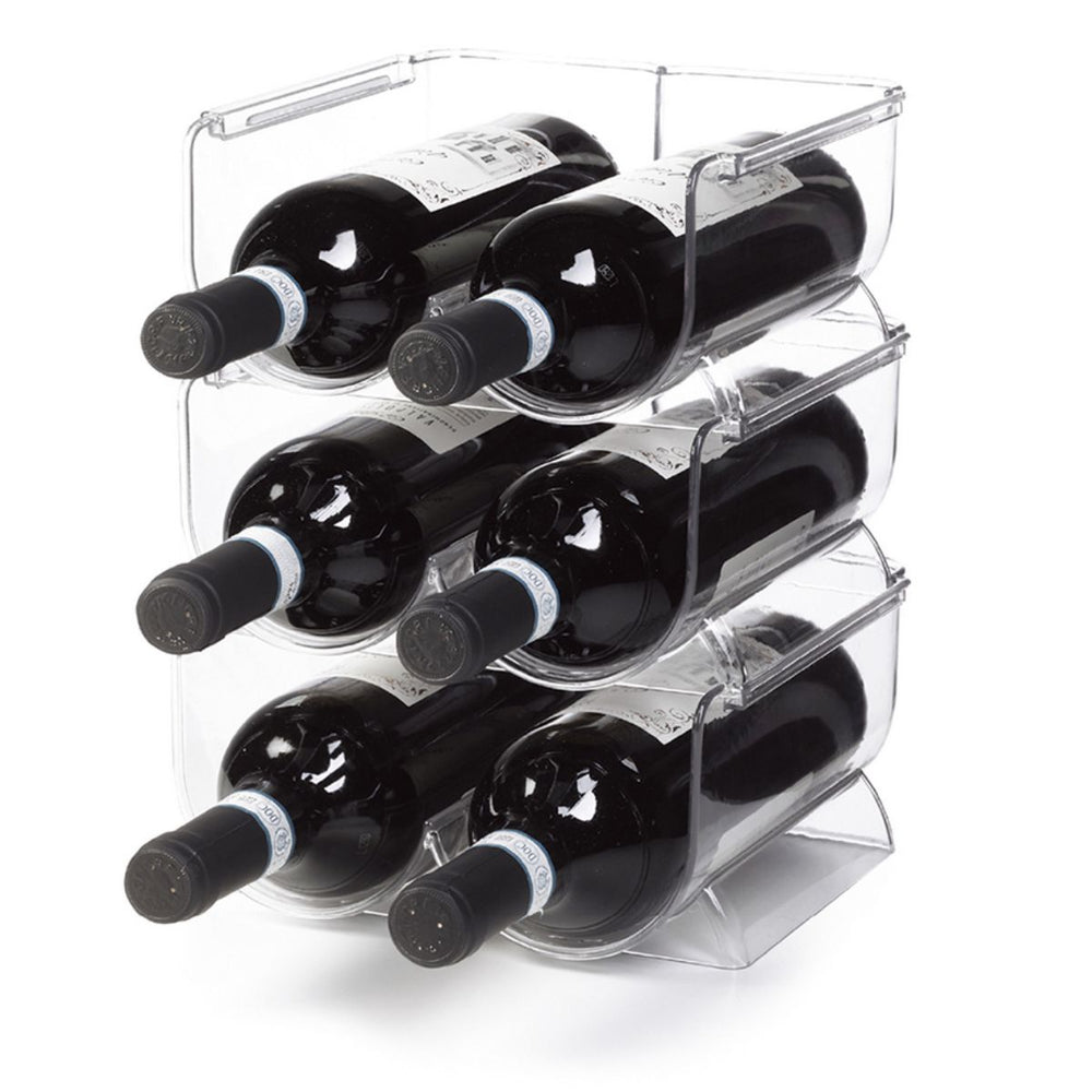 Ghidini Estante para vino / Soporte para 2 botellas - Plástico - Apilable - Expandible