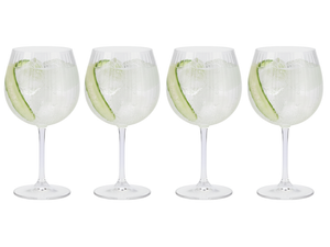 Cookinglife Copas para Gin Tonic Verano 620 ml - 4 piezas - Para servir cócteles