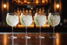 Cookinglife Copas para Gin Tonic Verano 620 ml - 4 piezas - Para servir cócteles