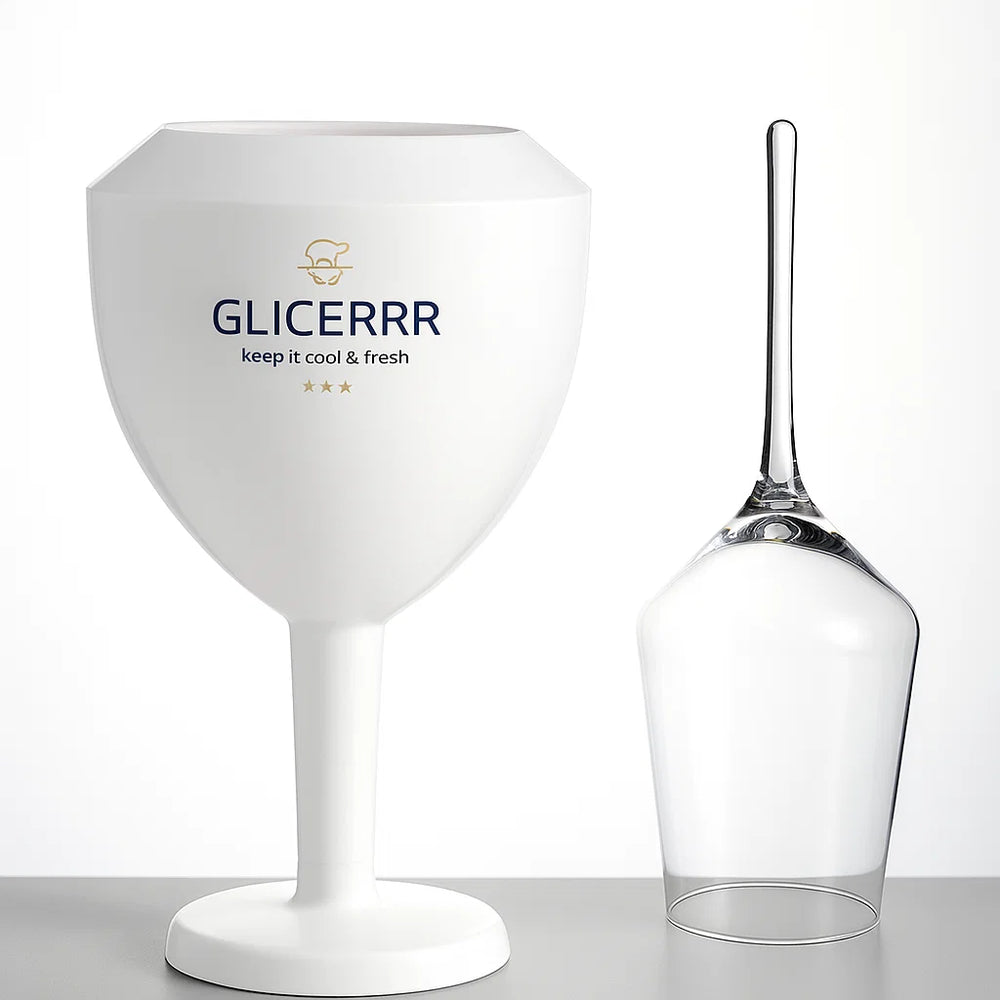 Set enfriador y soporte para copas de vino GLICERRR + copa - 2 unidades