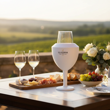 Set enfriador y soporte para copas de vino GLICERRR + copa - 2 unidades