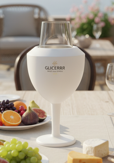 Set enfriador y soporte para copa de vino GLICERRR + copa