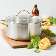 GreenPan Set de Ollas Padova Reserve 5 piezas - Triply - Olla ø 20, 24 cm, Cazo ø 18 cm y Sartén ø 20 y 28 cm