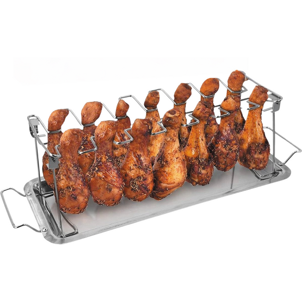 GrillX BBQ Soporte para alas de pollo