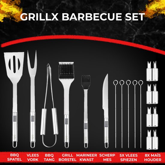 Blackwell Caja de Barbacoa & Parrilla XXL – Herramientas/Accesorios para BBQ - Regalo
