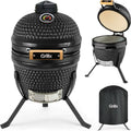 GrillX Kamado Barbecue - 13 Inch - Inclusivo Funda - Barbacoa Egg - Barbacoa de Carbón - Negro - Ø 27 cm