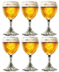 Vasos de cerveza Grimbergen con pie - 330 ml - 6 unidades