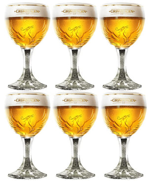Vasos de cerveza Grimbergen con pie - 330 ml - 6 unidades