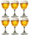 Vasos de cerveza Grimbergen con pie - 330 ml - 6 unidades