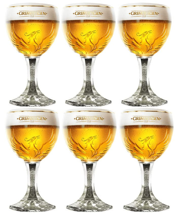 Vasos de cerveza Grimbergen con pie - 250 ml - 6 unidades