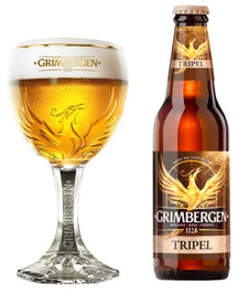 Vasos de cerveza Grimbergen con pie - 330 ml - 2 piezas