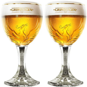 Vasos de cerveza Grimbergen con pie 250 ml - 2 unidades
