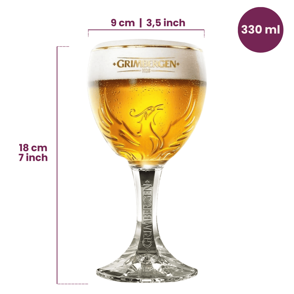 Grimbergen Vasos de cerveza 330 ml - 4 unidades