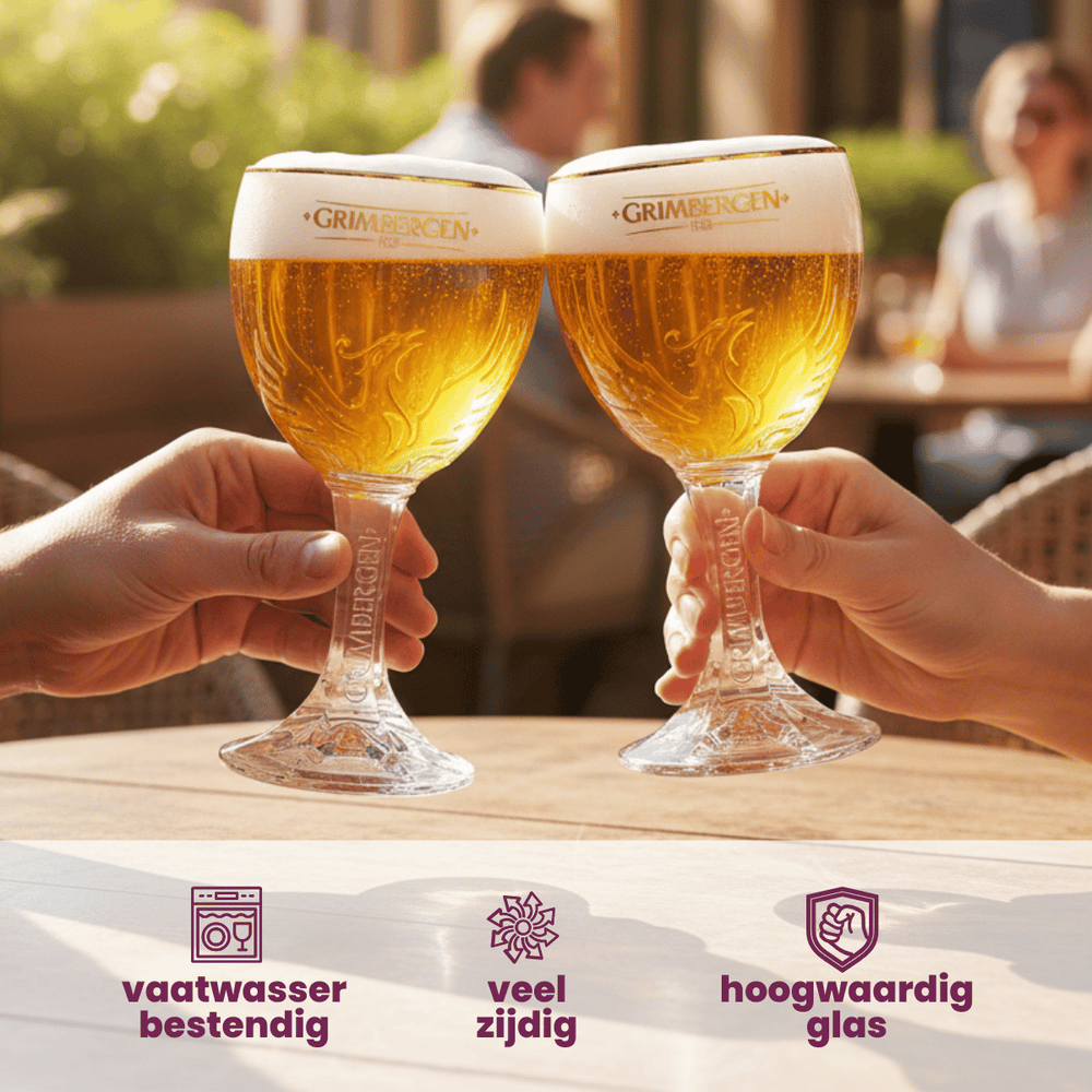 Grimbergen Vasos de cerveza 330 ml - 4 unidades