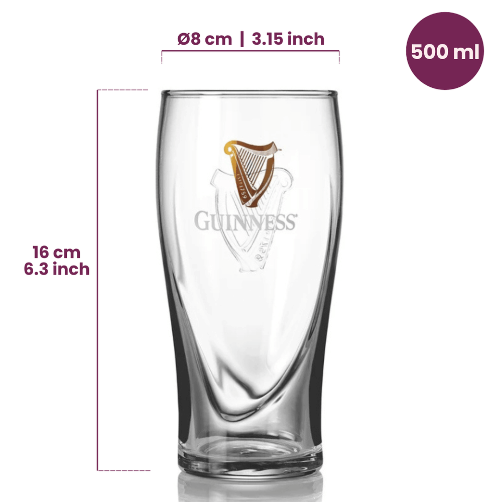 Vasos de cerveza Guinness Pint 500 ml - 2 unidades