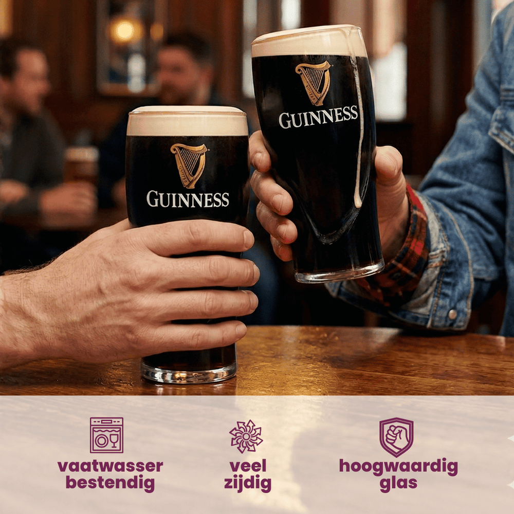Vasos de cerveza Guinness Pint 500 ml - 2 unidades