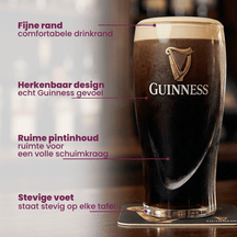Vasos de cerveza Guinness Pint 500 ml - 2 unidades